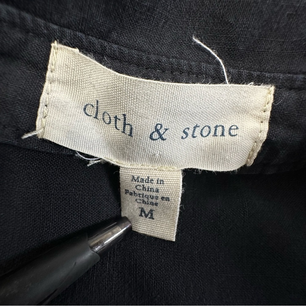 Anthropologie Cloth & Stone 100% Tencell Tyocell Long Sleeves Black Jumpsuit - Picture 8 of 14